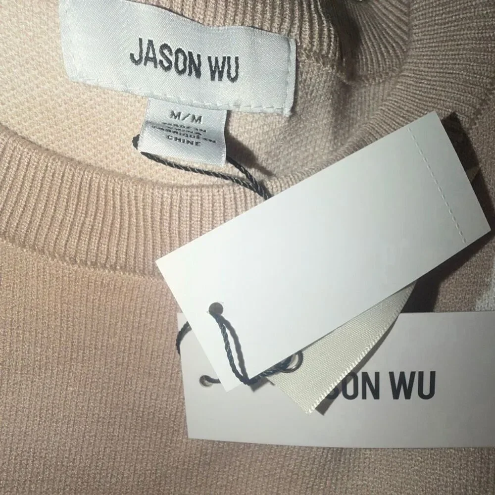 JASON WU Sand Colored Horse Sweater- L NWT!